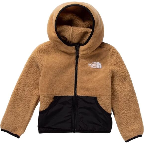 The North Face Forrest Full-Zip Fleece Hoodie Jacket Kids Toddlers 2 Brown Black - Picture 1 of 8